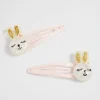 Girl Seed Heritage Hair Accessories-Glitter Bunny Snaps
