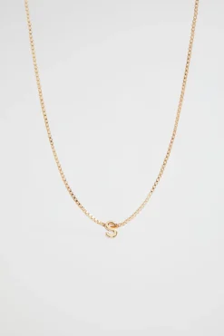Woman Seed Heritage Jewellery-Gold Initial Necklace