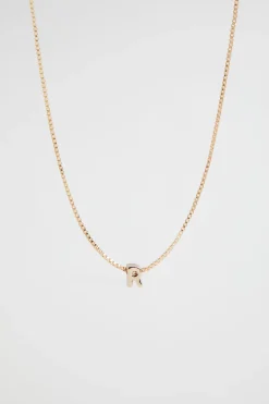 Woman Seed Heritage Jewellery-Gold Initial Necklace