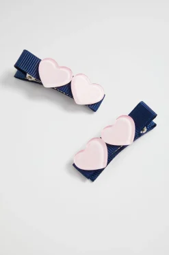 Girl Seed Heritage Hair Accessories-Heart Duck Clips