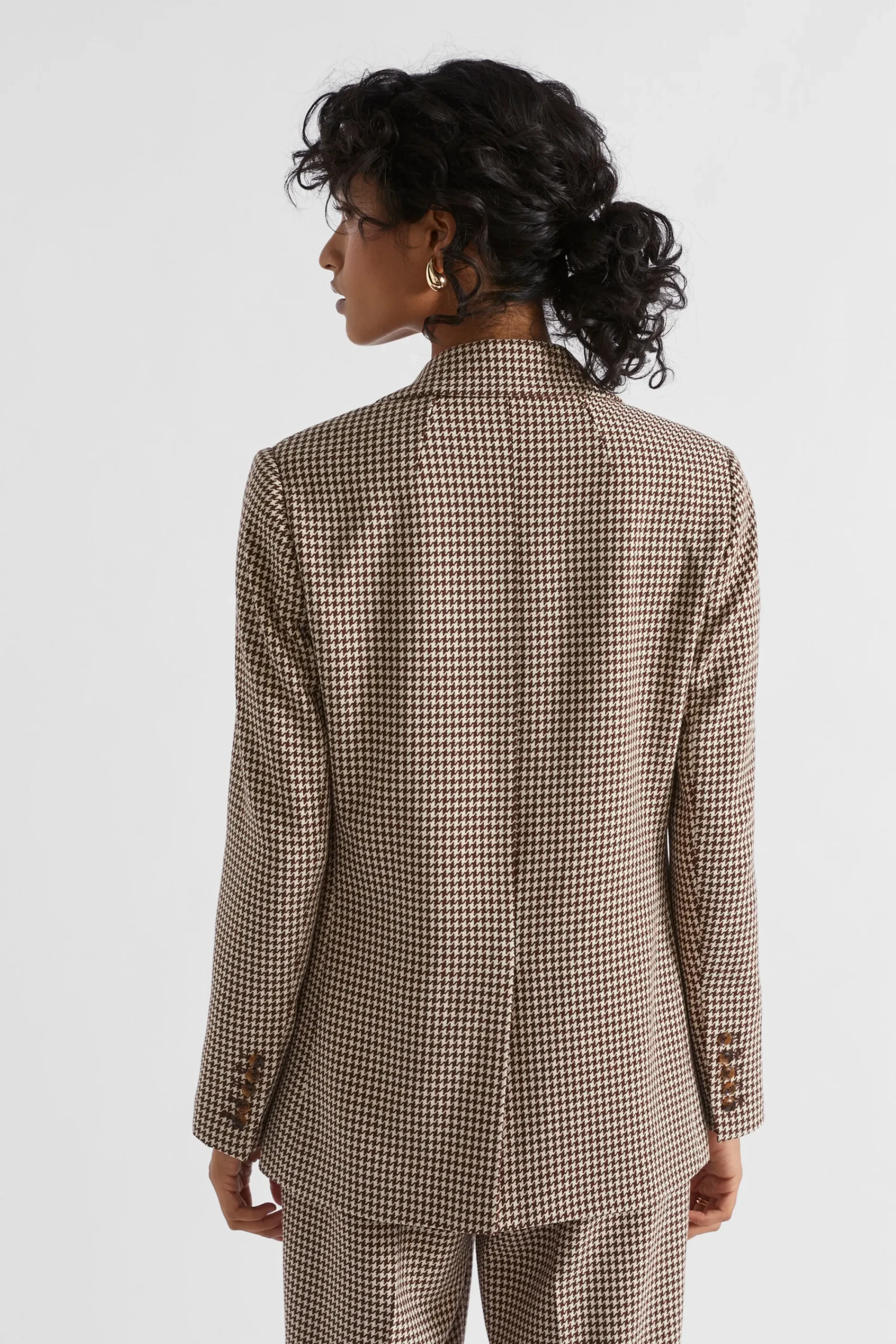 Woman Seed Heritage Jackets & Vests-Houndstooth Blazer