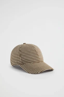 Woman Seed Heritage Hats & Gloves-Houndstooth Cap