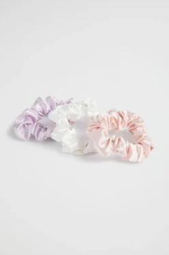 Girl Seed Heritage Hair Accessories-Jewel Satin Scrunchie Trio