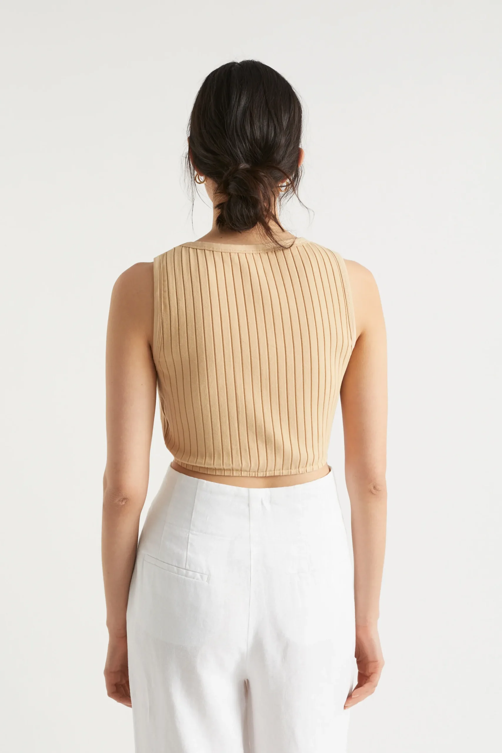 Woman Seed Heritage T-Shirts & Tops-Keyhole Tie Tank
