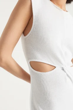 Woman Seed Heritage Knitwear & Sweaters-Knit Twist Front Midi Dress