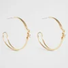Woman Seed Heritage Jewellery-Knot Hoop Earring
