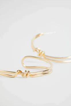 Woman Seed Heritage Jewellery-Knot Hoop Earring