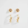 Woman Seed Heritage Jewellery-Knot Stud Earring Set