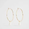 Woman Seed Heritage Jewellery-Large Pearl Hoop