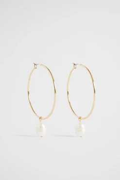 Woman Seed Heritage Jewellery-Large Pearl Hoop