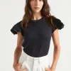 Woman Seed Heritage T-Shirts & Tops-Layered Flutter Sleeve Tee