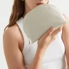 Woman Seed Heritage Clutches & Pouches-Leather Crescent Pouch