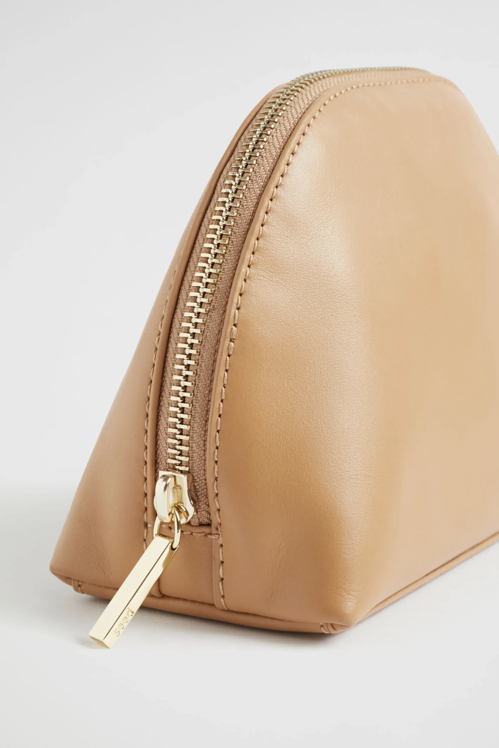 Woman Seed Heritage Clutches & Pouches-Leather Crescent Pouch