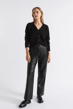 Woman Seed Heritage Pants-Leather Tailored Pant