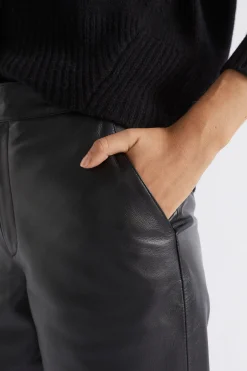 Woman Seed Heritage Pants-Leather Tailored Pant