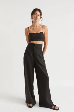 Woman Seed Heritage T-Shirts & Tops-Linen Bralette