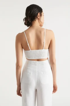 Woman Seed Heritage T-Shirts & Tops-Linen Bralette