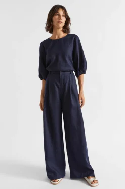 Woman Seed Heritage Pants-Linen Palazzo Pant