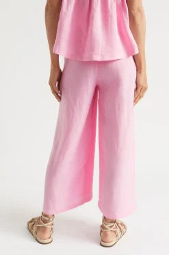 Woman Seed Heritage Pants-Linen Pintuck Culotte