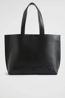Woman Seed Heritage Tote Bags-Logo Detail Tote
