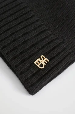 Woman Seed Heritage Hats & Gloves-Logo Detail Wool Beanie