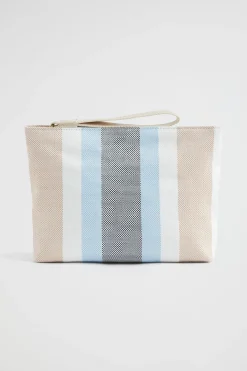 Woman Seed Heritage Clutches & Pouches-Logo Stripe Pouch