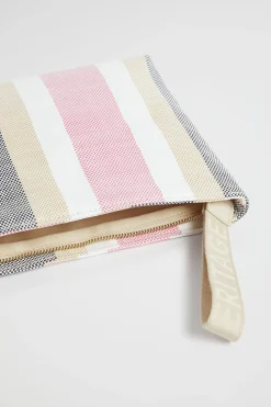 Woman Seed Heritage Clutches & Pouches-Logo Stripe Pouch