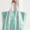 Woman Seed Heritage Beach Bags-Logo Stripe Tote