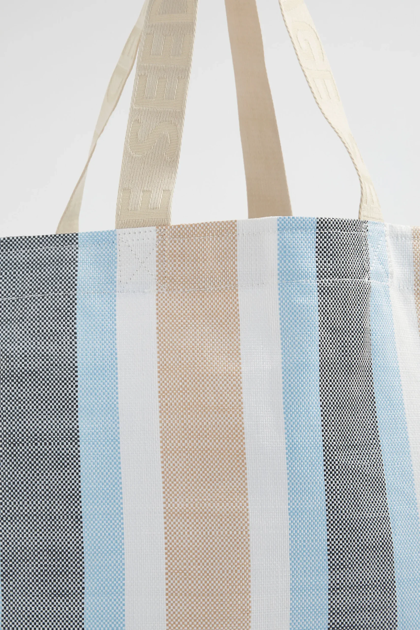 Woman Seed Heritage Beach Bags-Logo Stripe Tote