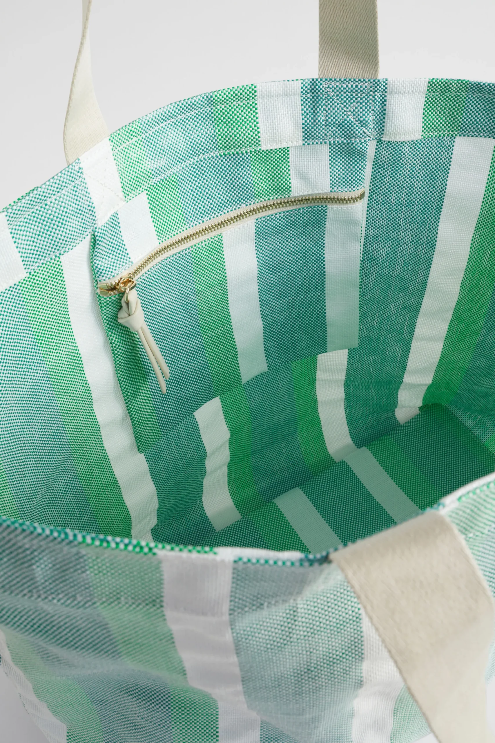 Woman Seed Heritage Beach Bags-Logo Stripe Tote