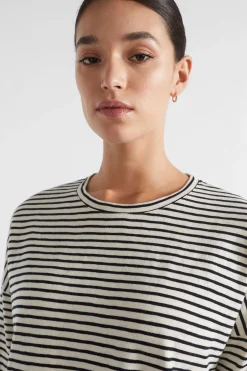 Woman Seed Heritage T-Shirts & Tops-Long Sleeve Stripe Top
