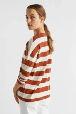 Woman Seed Heritage T-Shirts & Tops-Long Sleeve Stripe Top