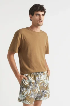 Man Seed Heritage Shorts-Mens Floral Beach Short