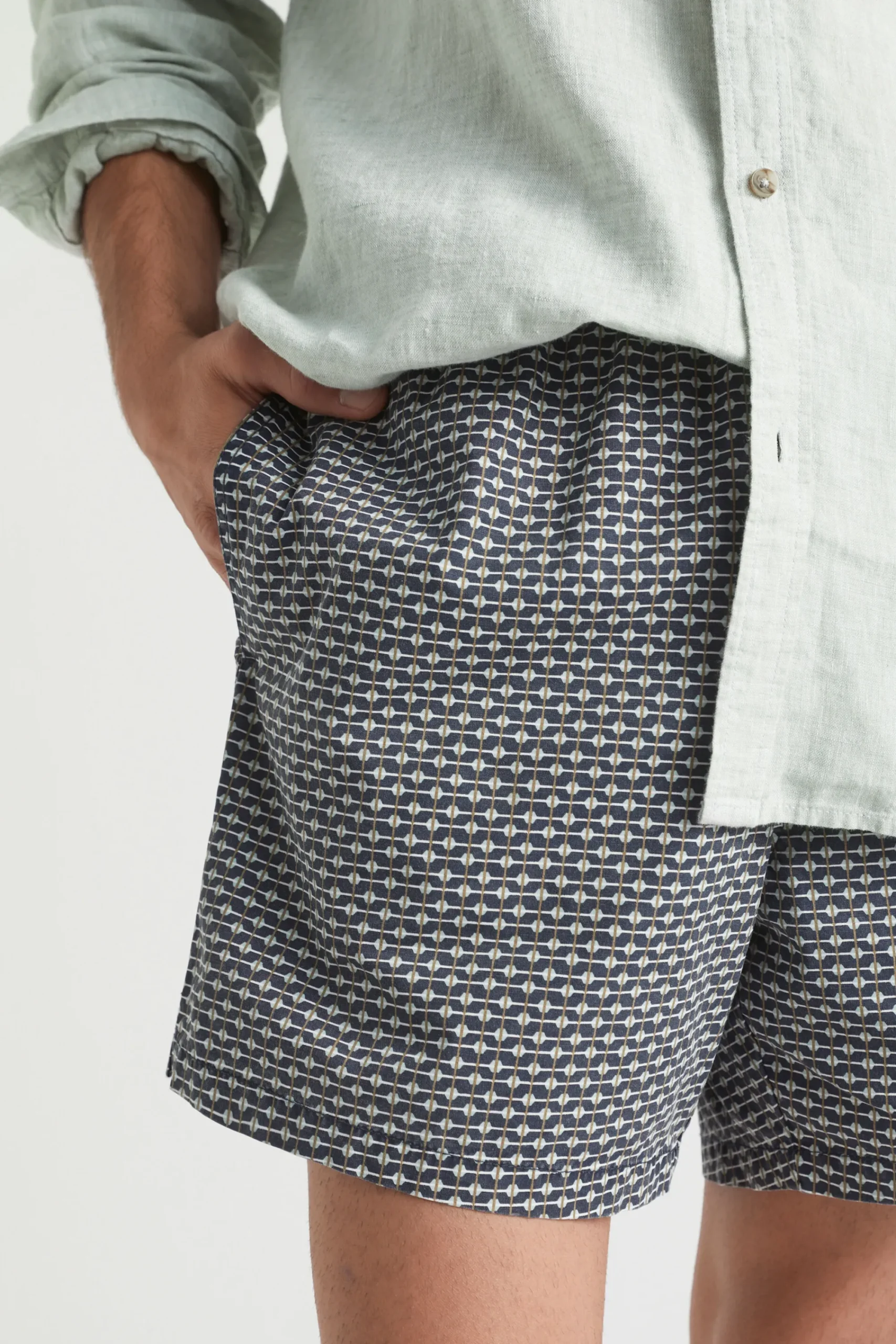 Man Seed Heritage Shorts-Mens Geo Beach Short