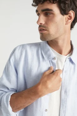 Man Seed Heritage Shirts-Mens Linen Shirt