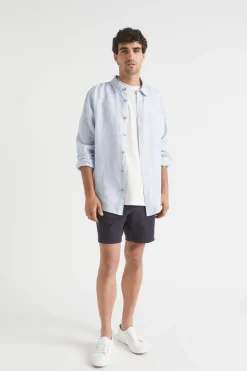 Man Seed Heritage Shirts-Mens Linen Shirt