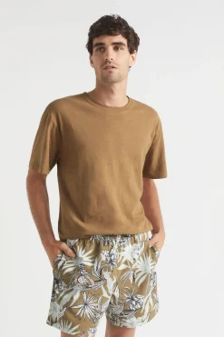 Man Seed Heritage T-Shirts & Sweaters-Mens Linen Tee