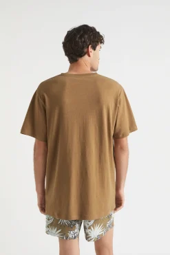 Man Seed Heritage T-Shirts & Sweaters-Mens Linen Tee