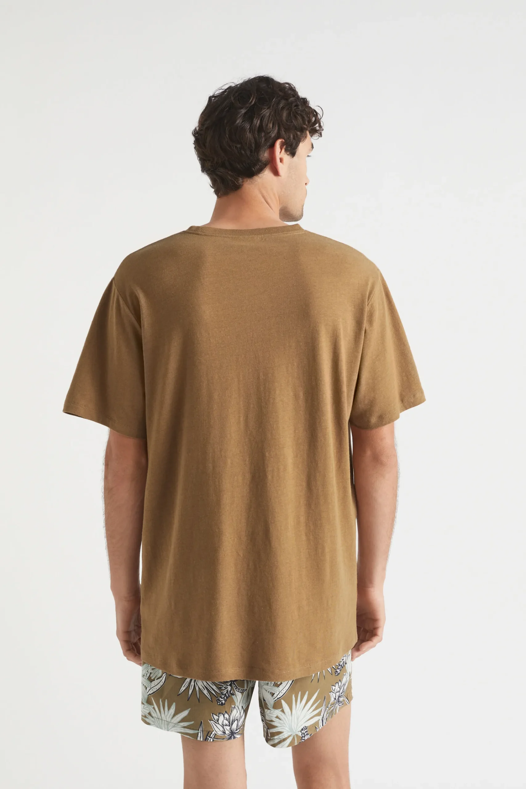 Man Seed Heritage T-Shirts & Sweaters-Mens Linen Tee