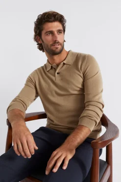 Man Seed Heritage T-Shirts & Sweaters-Merino Knitted Polo