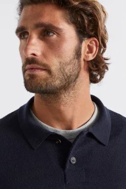Man Seed Heritage T-Shirts & Sweaters-Merino Knitted Polo