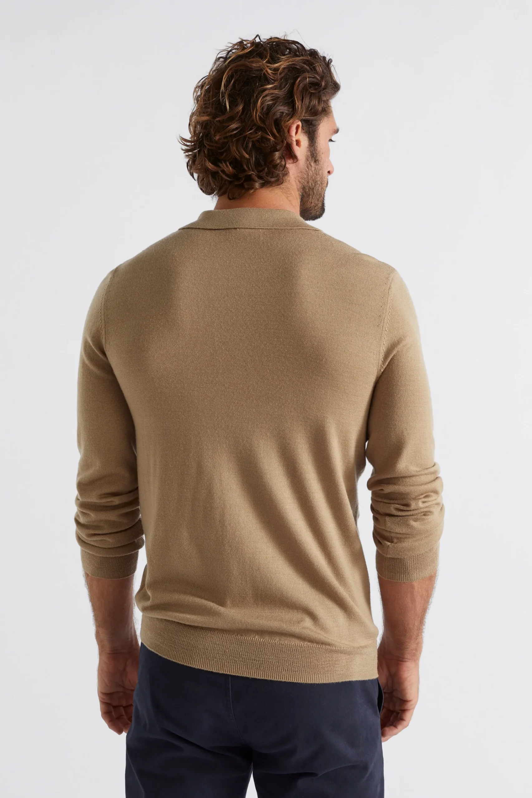 Man Seed Heritage T-Shirts & Sweaters-Merino Knitted Polo