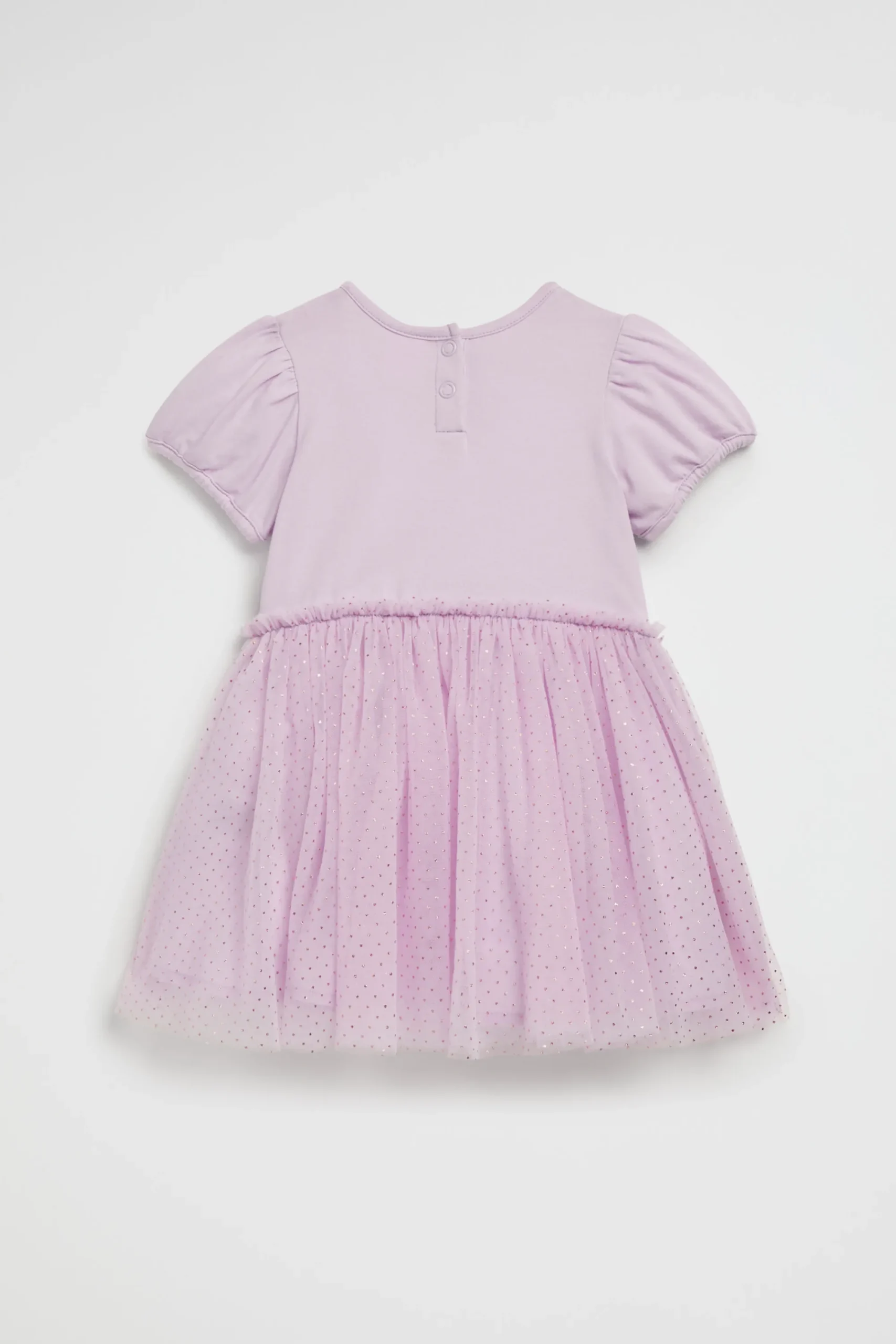 Baby Girl Seed Heritage Dresses-Metallic Pinspot Splice Dress