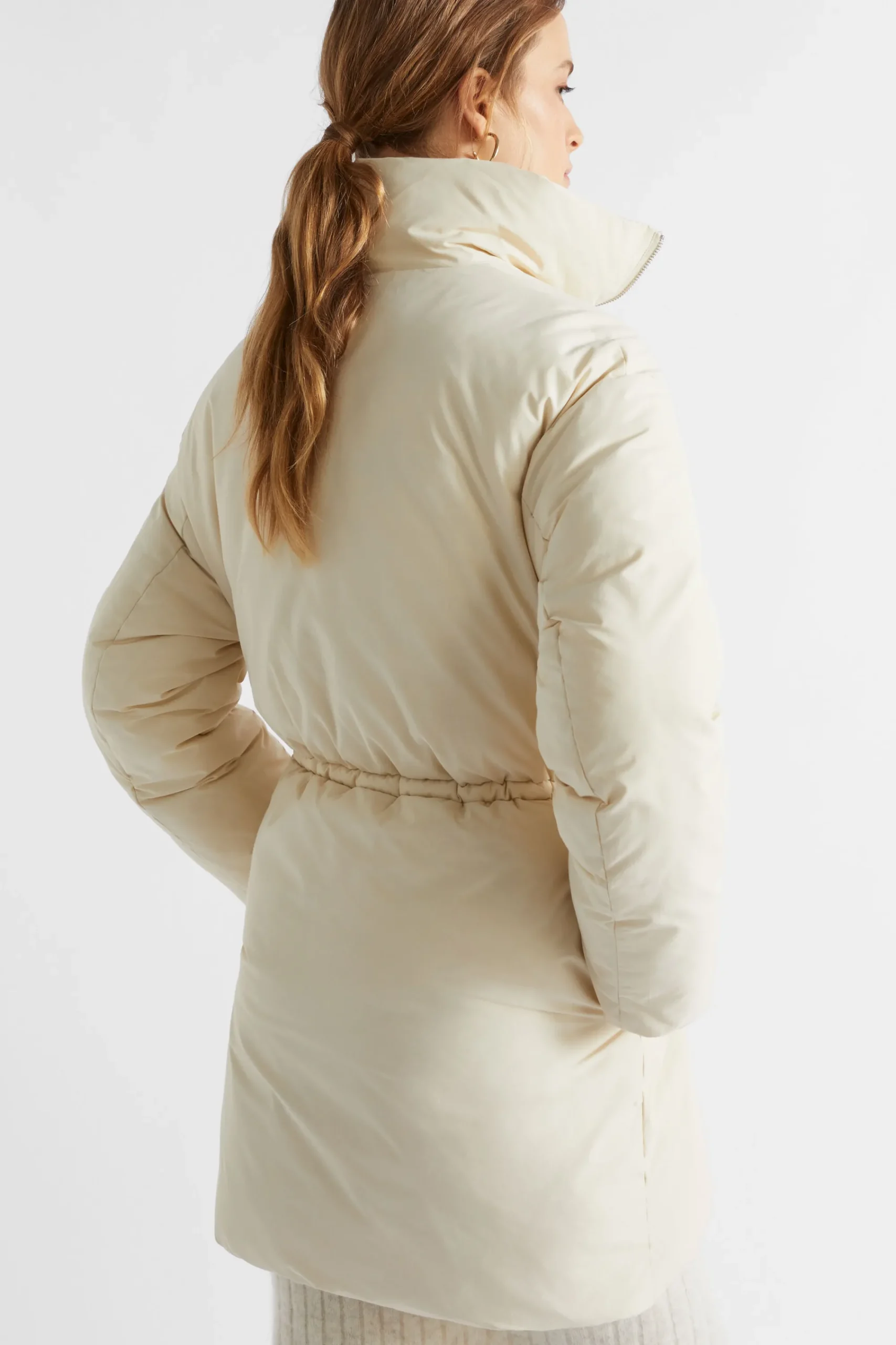 Woman Seed Heritage Jackets & Vests-Minimalist Mid Length Puffer Jacket