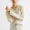 Woman Seed Heritage Knitwear & Sweaters-Mohair V Neck Knit
