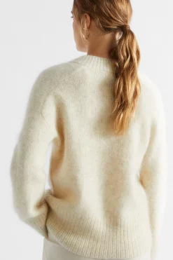 Woman Seed Heritage Knitwear & Sweaters-Mohair V Neck Knit