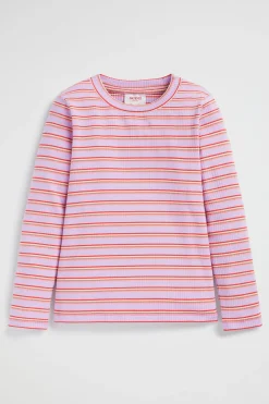 Girl Seed Heritage T-Shirts & Tops-Multi Stripe Rib Tee