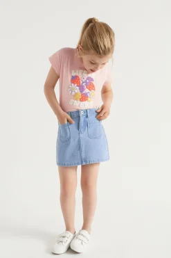 Girl Seed Heritage Skirts-Patch Pocket Denim Skirt