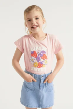 Girl Seed Heritage Skirts-Patch Pocket Denim Skirt