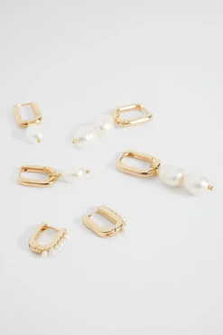 Woman Seed Heritage Jewellery-Pearl Huggie Pack